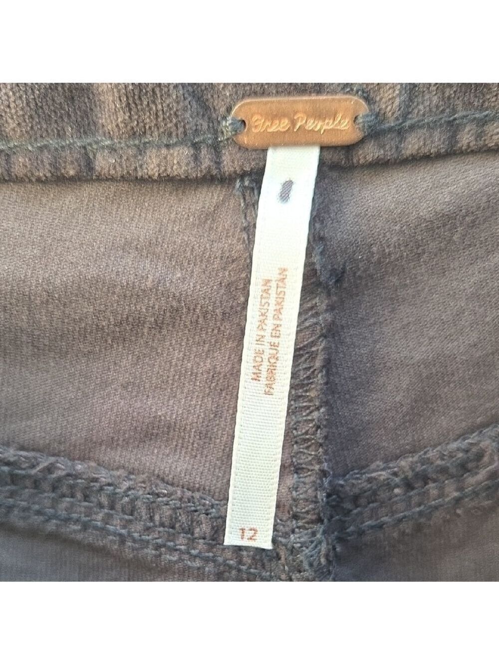 NwOT Never Worn Free People Womens Velvety 12 Pants in Chocolate Brown - Picture 6 of 14